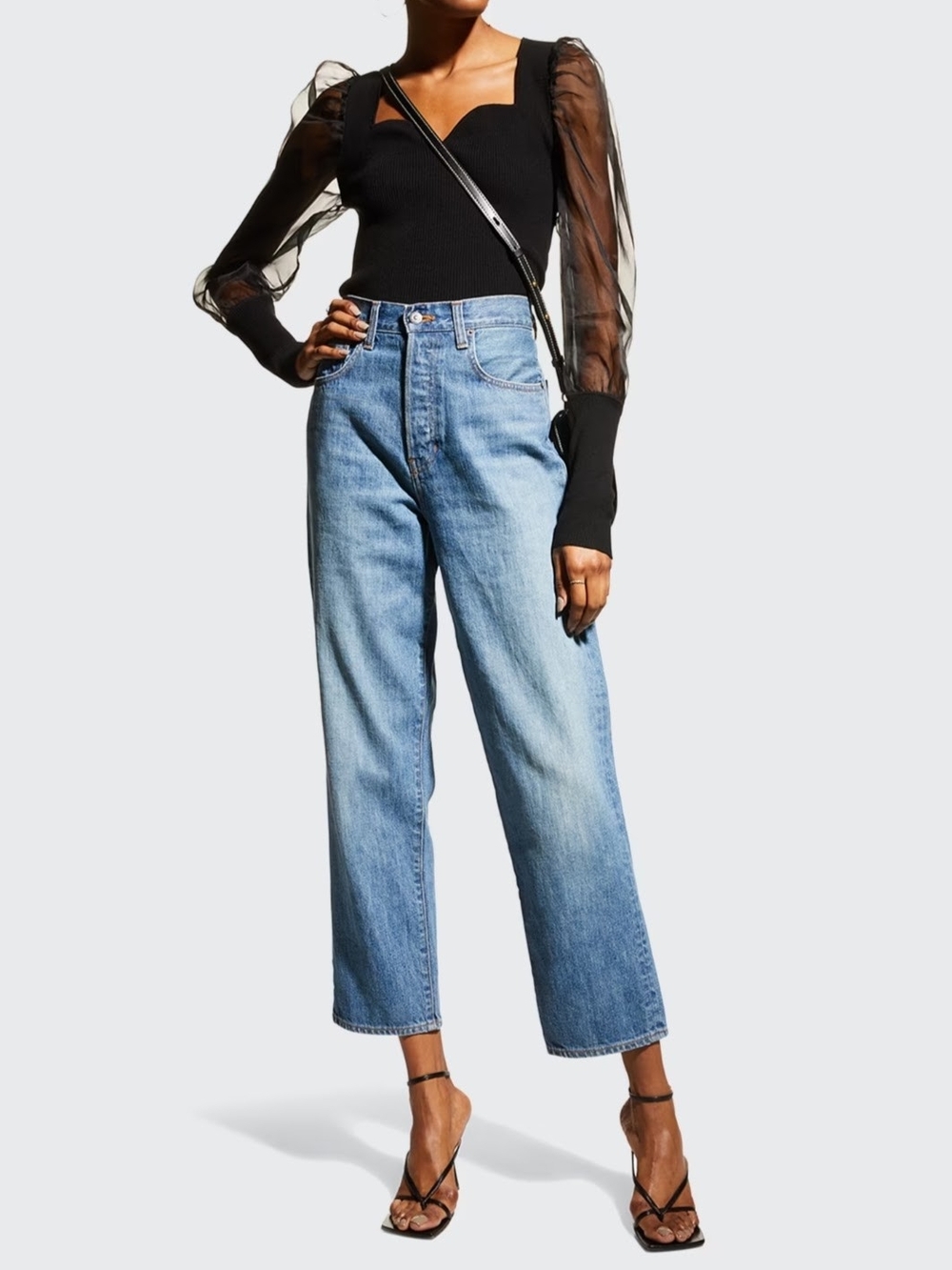 Veronica Beard Blake Classic Straight High Rise Jeans